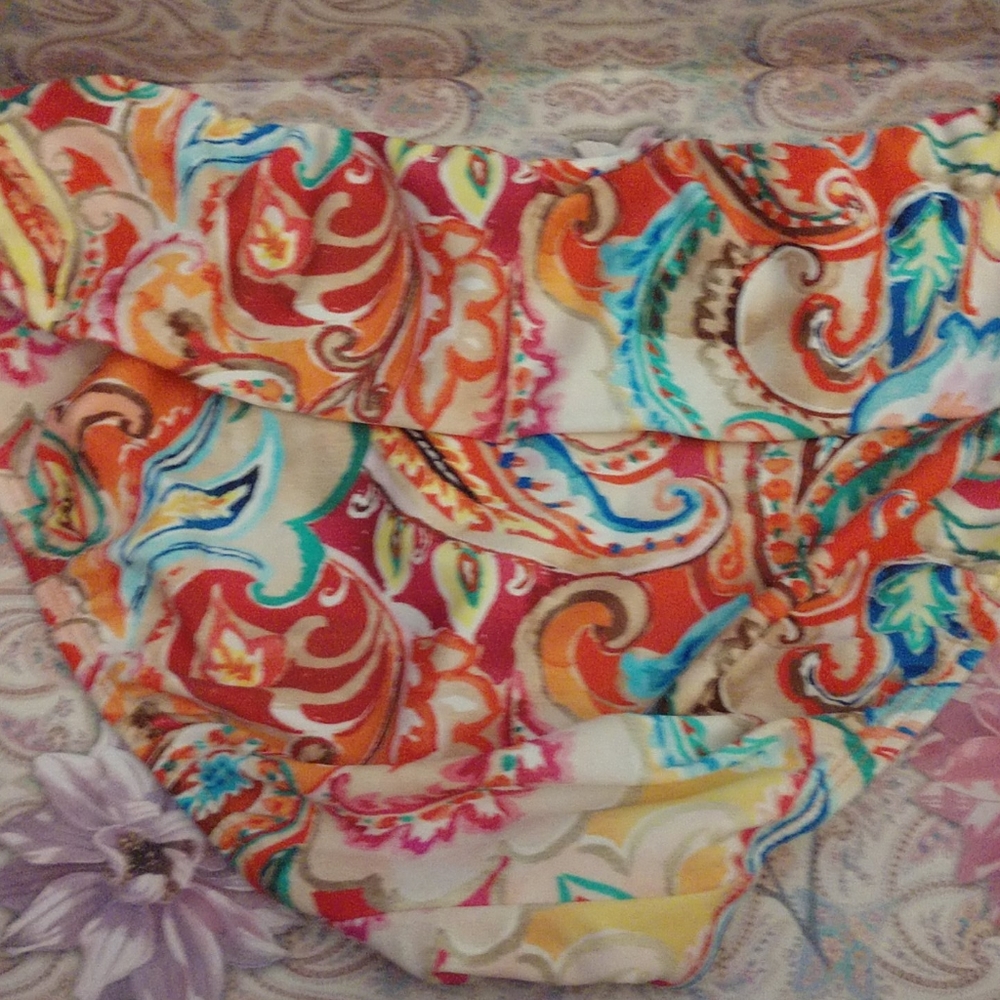 #3 Copy Lauren Ralph Lauren Paisley Print Bikini BOTTOM EUC - Picture 4 of 6